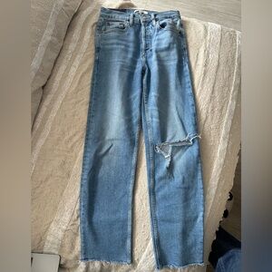 Re/done stove pipe jeans